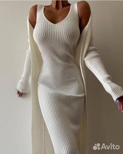 Платье + кардиган 2 ка