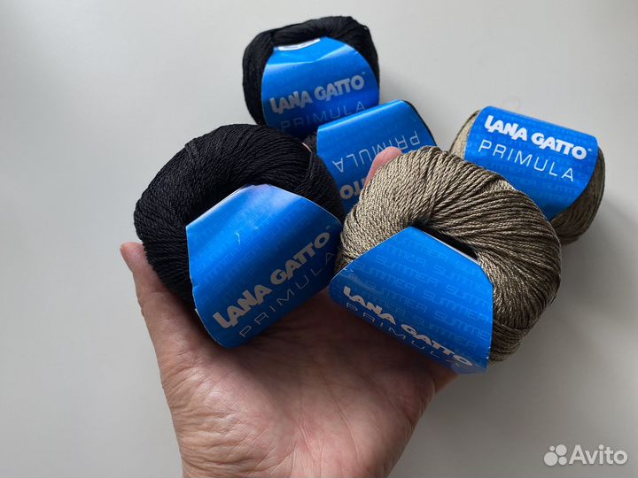 Пряжа Lana Gatto Primula- (4 беж,4чер.)