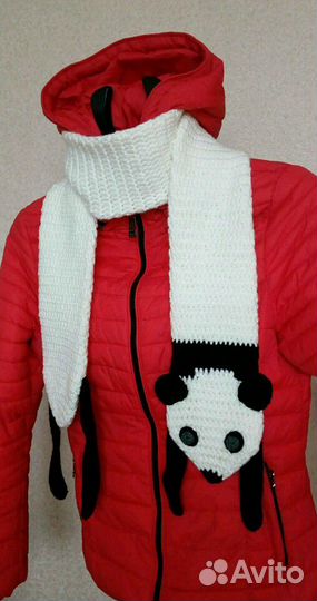 Шарф панда. Ручная работа.новый