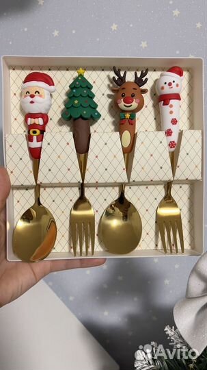 Подарочный набор на нг ложек и вилок