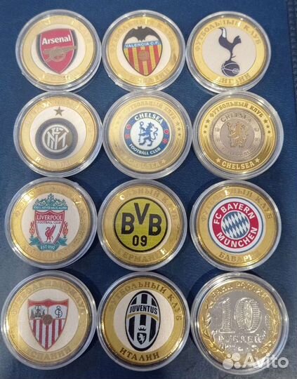 Сувенирные монеты футбольные клубы