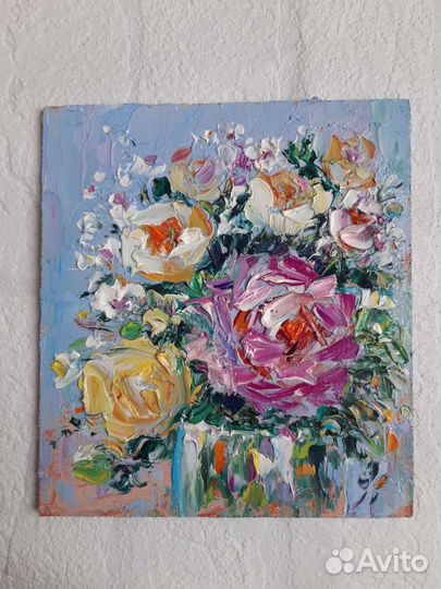 Картина маслом на холсте цветы