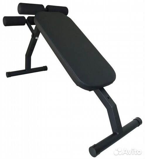 Скамья для пресса + гиперэкстензия, 2в1 черная