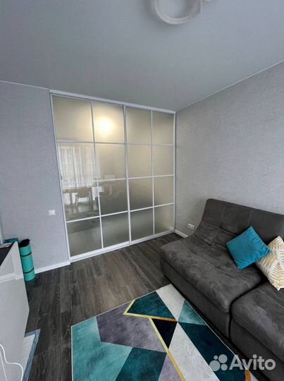 Раздвижная перегородка с матовым стеклом