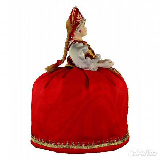 Кукла подарок красная грелка на заварочный чайник