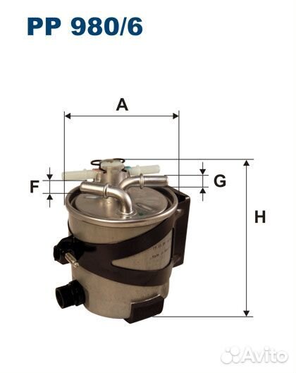 Фильтр топливный renault megane/scenic 1.5D/2.0D 0