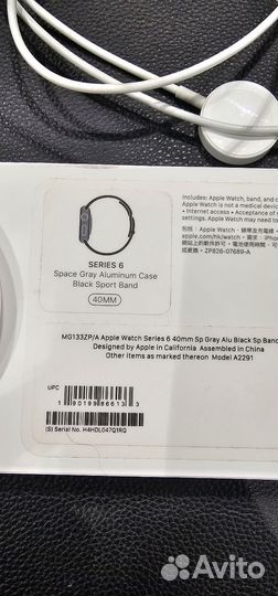 Часы apple watch series 6 40 mm