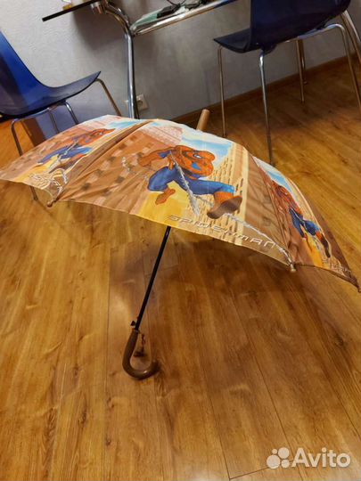Зонт зонтик детский человек-паук со свистком