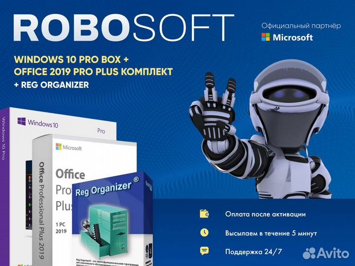 Windows 10 Pro Box + Office 2019 Pro Plus комплект