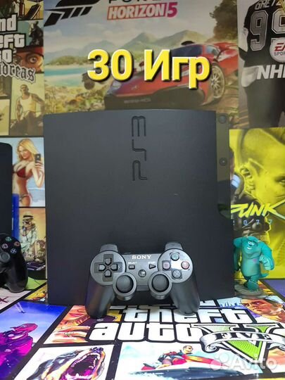 Sony PS3 Playstation Slim 30 Игр 320Гб
