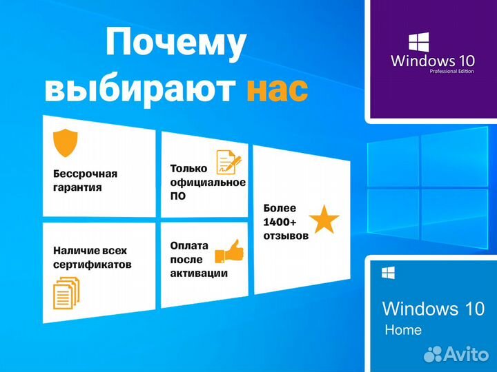 Ключи для Windows 10 Pro (11 Pro, Home, FQC-6771)