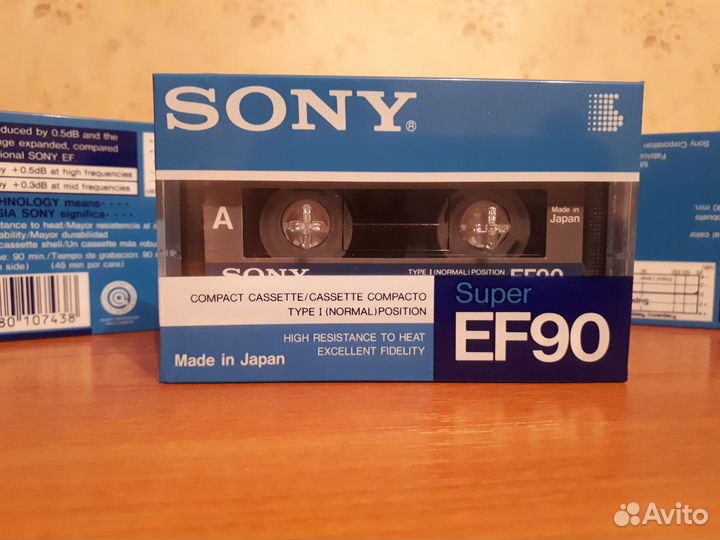 Аудиокассета Sony Super EF90/Original/Japan/New