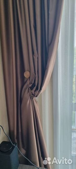 Подхваты для штор на магните, прихваты коричневые