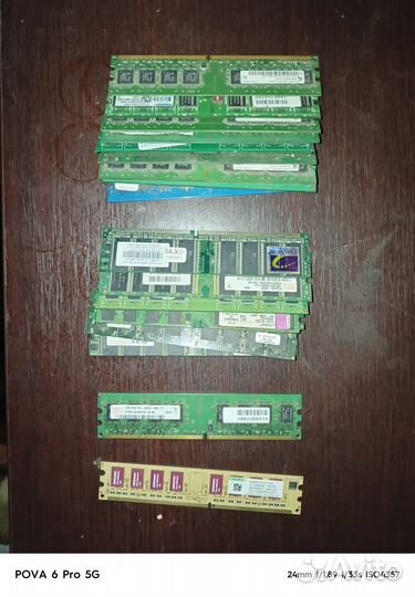 Оперативная память ddr2.(1g-10шт. 2g-2шт)ddr-3шт 1