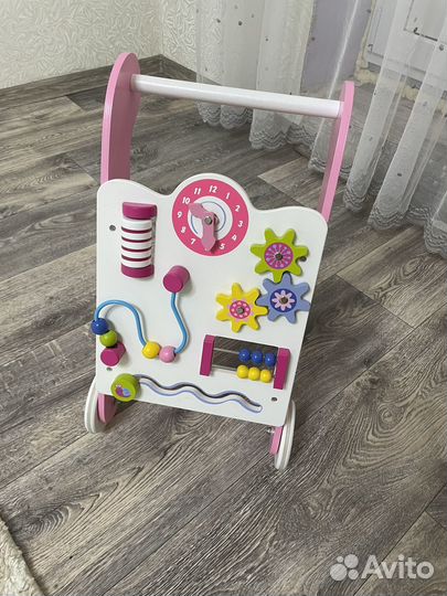 Каталка бизиборд ходунки Viga из дерева