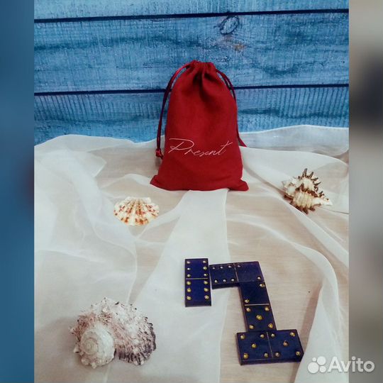 Домино ручной работы (мешочек в подарок)