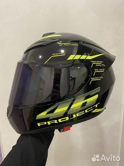 Крутой, яркий Мотошлем в отс