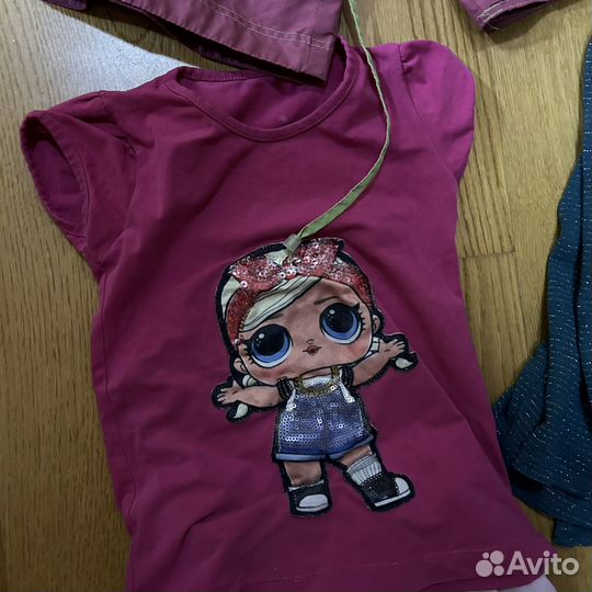 Пакет одежды на девочку размер 104-110