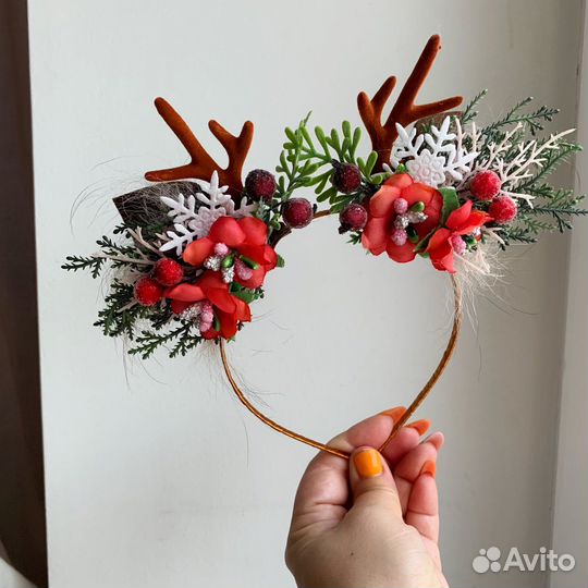 Ободок с ушками «оленя»