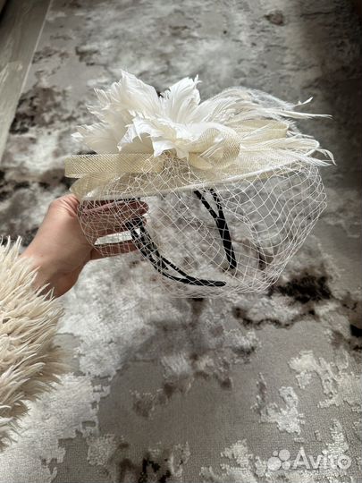 Вуалетка, шляпка, украшение, ободок. Свадебный