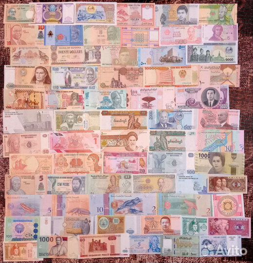 Коллекция банкнот из пачек разные UNC Пресс