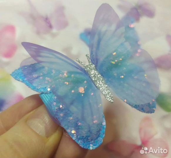 Бантики и заколочки с бабочками