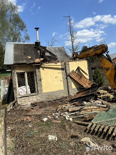 Снос домов, расчистка участка, спил