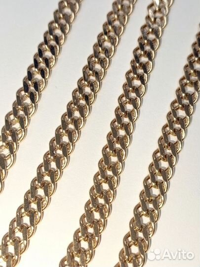 Золотая цепь двойной ромб 55см. Арт.16