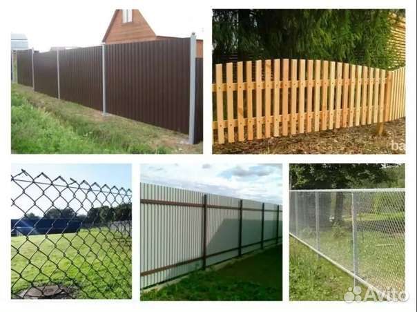 Монтаж забора Профлист Сетка 3Д Деревянный Сетка