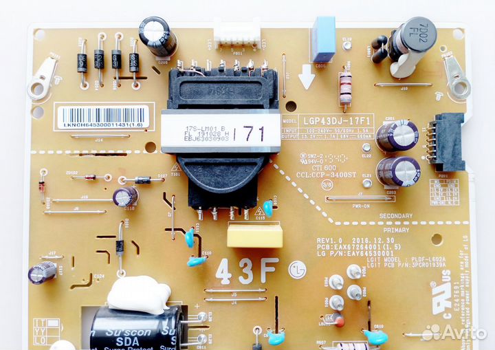 LGP43DJ-17F1 EAX67264001 (1.5) EAY64530001 блок