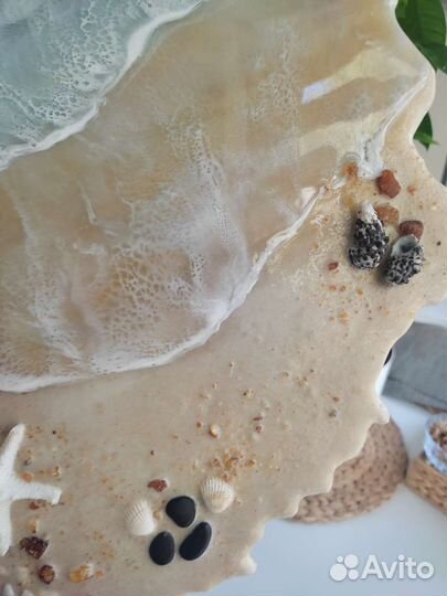 Картина из эпоксидной смолы море