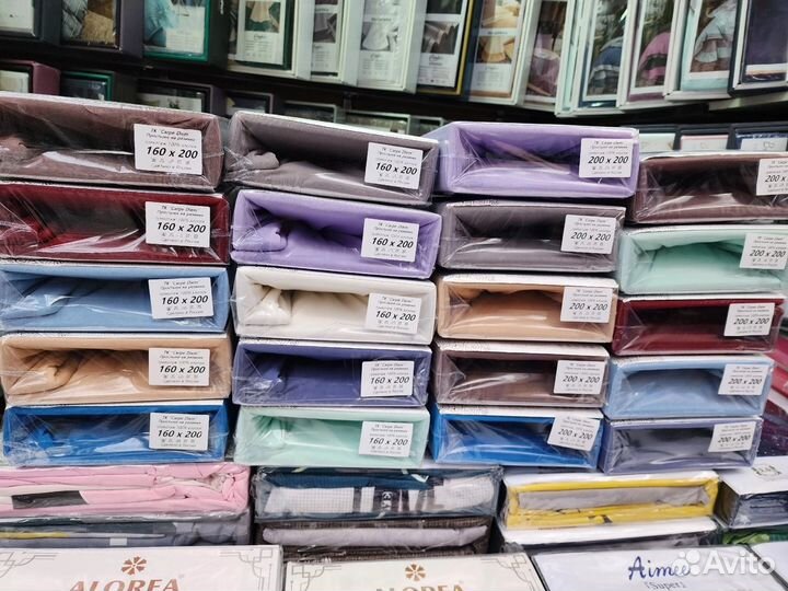 Простынь на резинке все размеры и цвета трикотаж