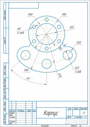Индивидуальные задания по курсу черчения