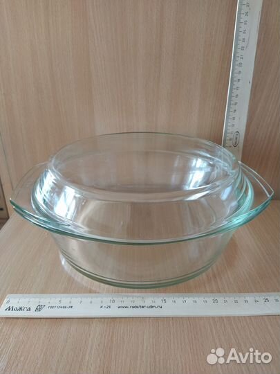 Кастрюля стеклянная для микроволновки 2 и 1,5 литр