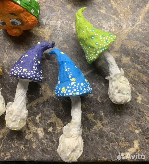 Ватные елочные игрушки ручная работа