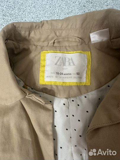 Плащ для девочки zara 92