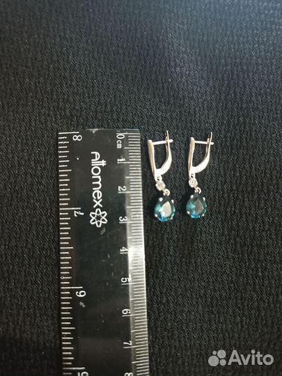 Серьги и кольцо серебро