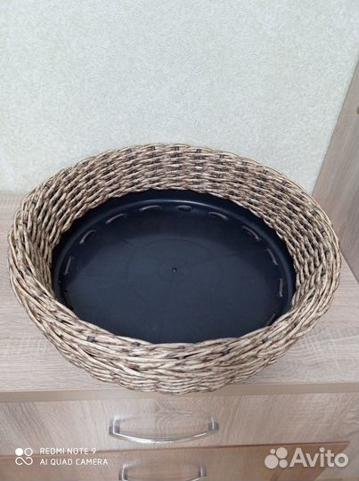 Лежанка для животных, лежак для кошек,цветы ротанг