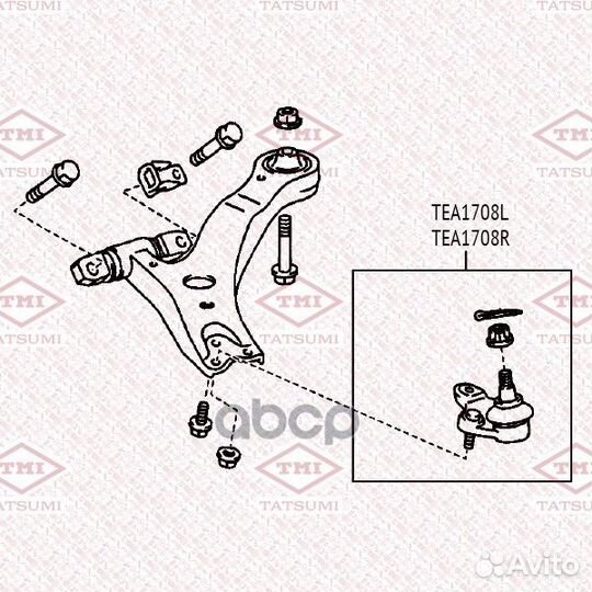 Опора шаровая нижняя L TEA1708L tatsumi