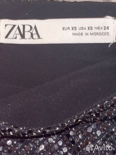 Платье zara черное короткое