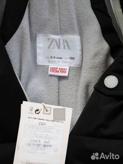 Зимний комбинезон zara 3-4 104 см для мальчика