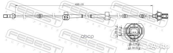 Датчик abs перед лев Febest 958 03606-009 Febest