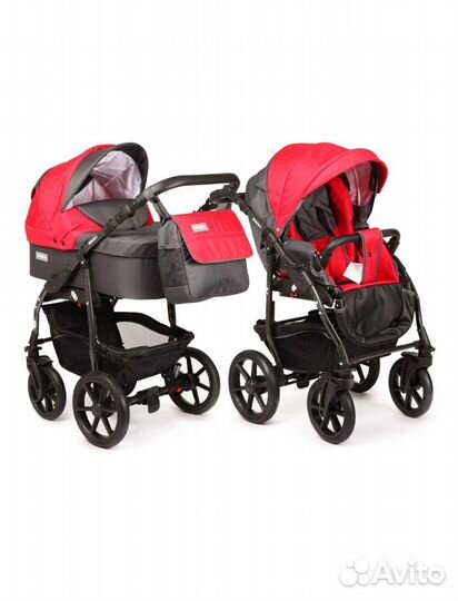 Коляска 2 в 1 Babyton Rocky Red-Grey