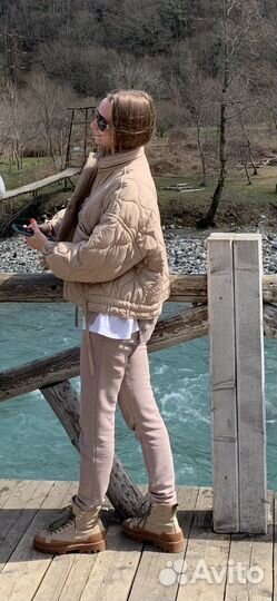 Сапоги zara натуральная кожа