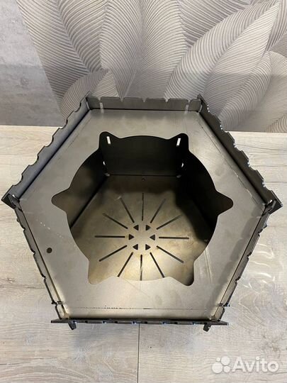 Печь 4 в 1 для казана, мангал, панель, очаг