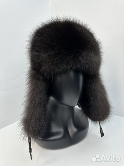 Шапка ушанка из меха Куницы