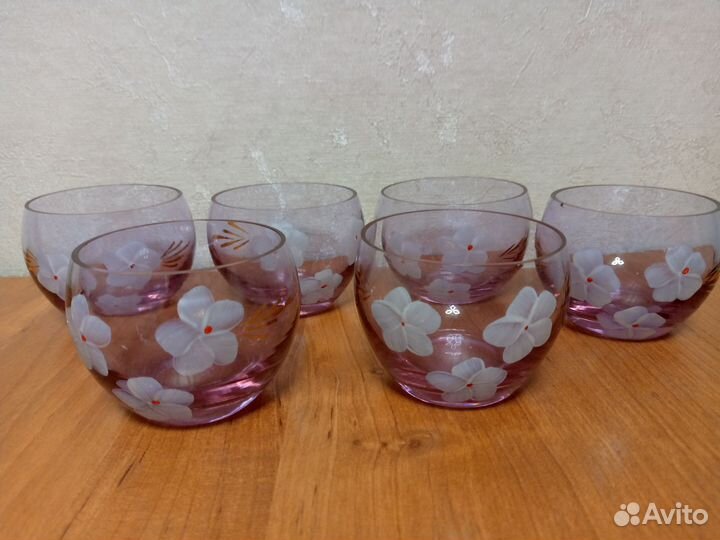 Стопки, (рюмки) советского времени цветное стекло