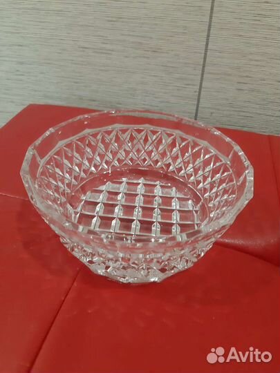 Хрустальный салатник СССР диаметр 27