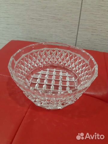 Хрустальный салатник СССР диаметр 27