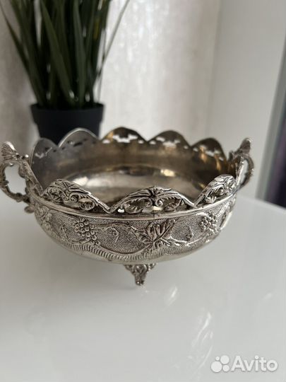 Ваза конфетница мельхиор